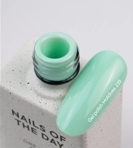 Гель-лак NailsOfTheDay 239 Maldives теплий мʼятно-зелений, 10мл 