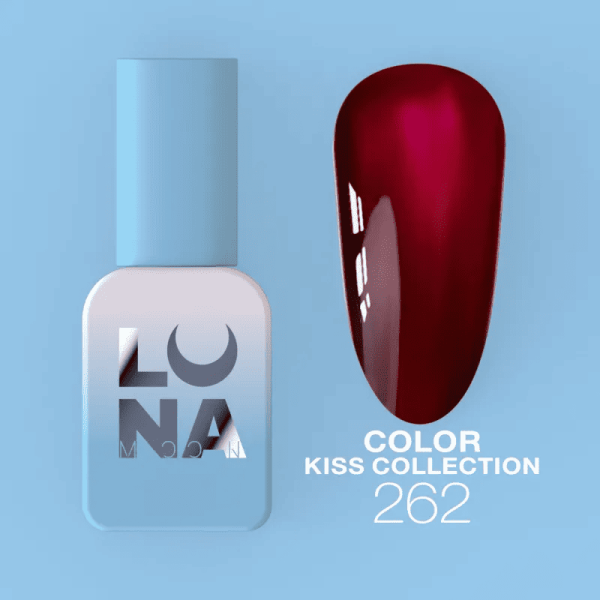 Гель-лак Luna Color Kiss 262, червоний вітраж  8мл