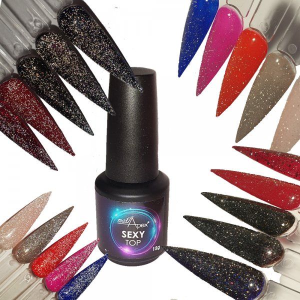 Світловідбиваючий топ NailApex Sexy top 15мл