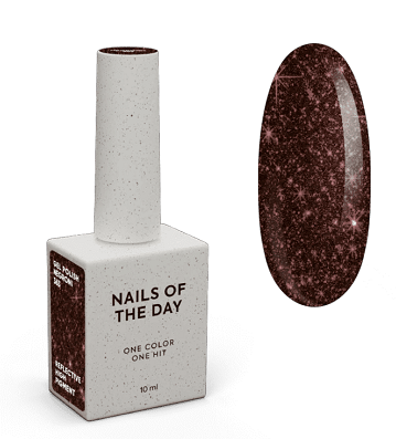 Гель-лак NailsOfTheDay 363 Negroli  темно-бордовий світловідбиваючий, 10мл