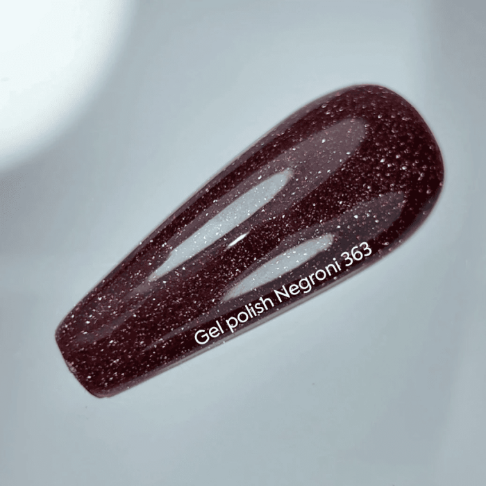 Гель-лак NailsOfTheDay 363 Negroli  темно-бордовий світловідбиваючий, 10мл