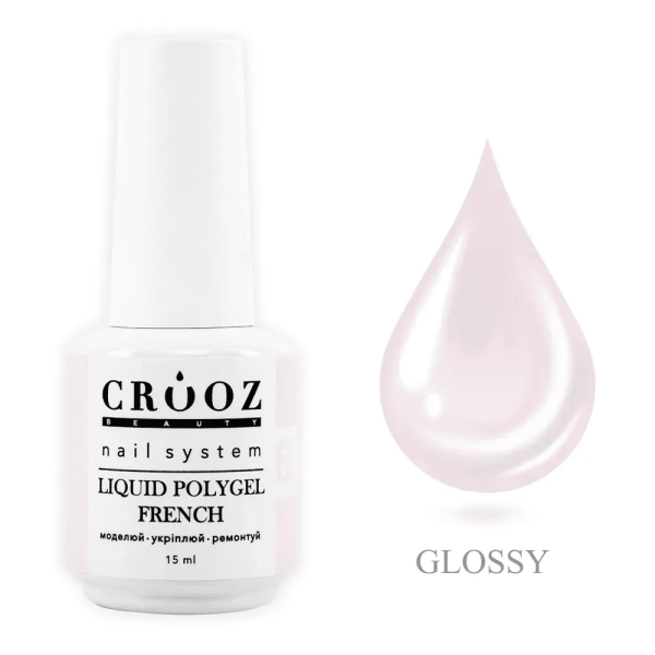 Рідкий полігель Crooz FRENCH Liquid Polygel 06 молочно-фіолетовий, 15мл