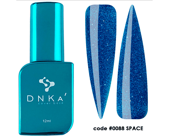 База кольорова DNKA Cover base №088 Spase світловідбиваюча синя, 12 мл