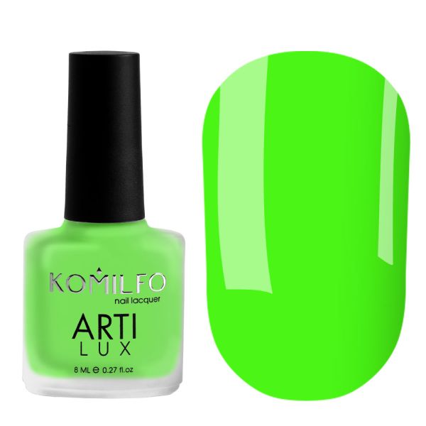Лак для нігтів Komilfo ArtiLux 032 (яскравий салатовий, неон), 8 мл