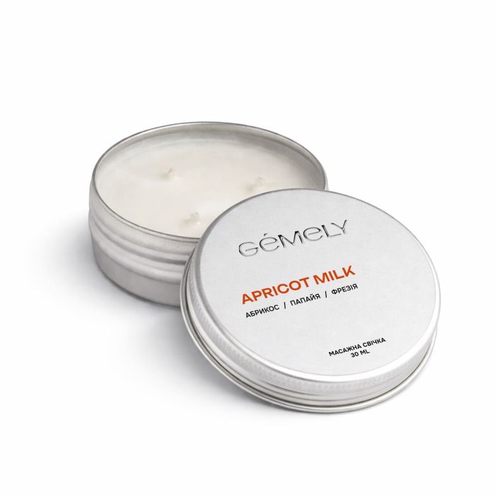 Масажна свічка Gemely Apricot milk Абрикосове молоко 30мл