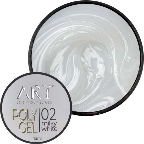 Полігель ART POLYGEL №02 Milky White, 15 мл