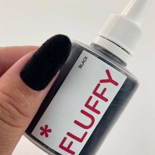 Оксамитова пудра для нігтів Fluffy ТМ Easy, колір Black
