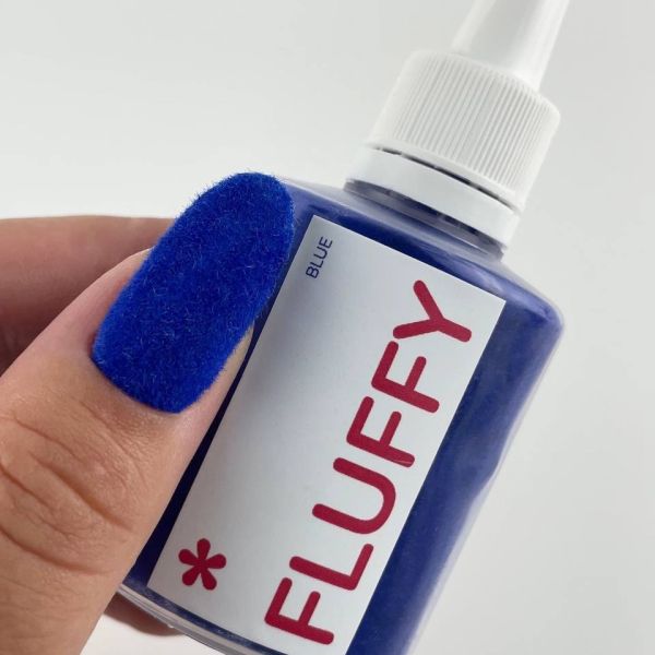 Оксамитова пудра для нігтів Fluffy ТМ Easy, колір Blue