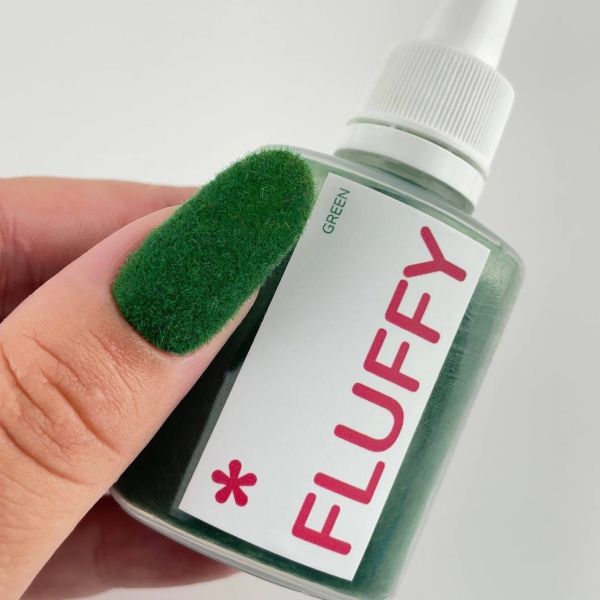 Оксамитова пудра для нігтів Fluffy ТМ Easy, колір Green