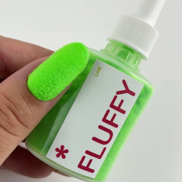 Оксамитова пудра для нігтів Fluffy ТМ Easy, колір Lime