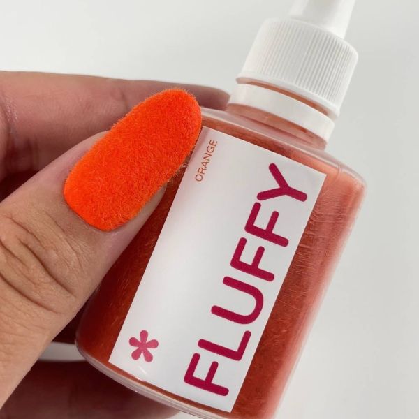 Оксамитова пудра для нігтів Fluffy ТМ Easy, колір Orange