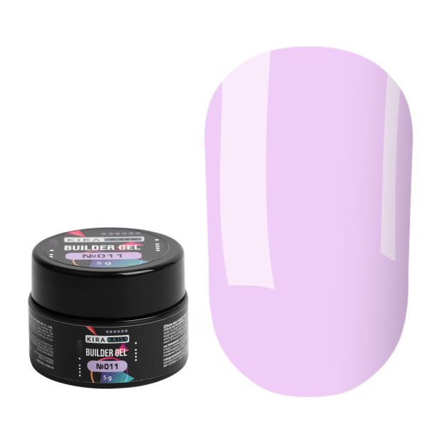 Гель камуфляж лавандовий Kira Nails Builder Gel 011, 5г