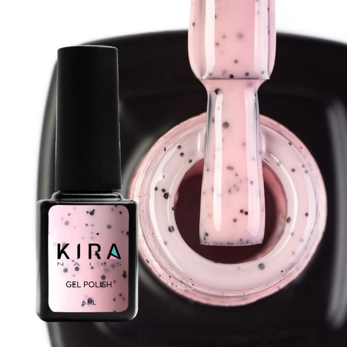 Гель-лак Kira Nails Чіа Пудінг №004 Полуниця  (з крихтою), 6 мл