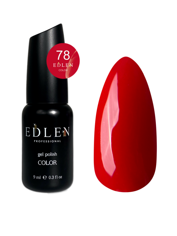 Гель-лак Edlen Color 9мл 078 приглушений червоний