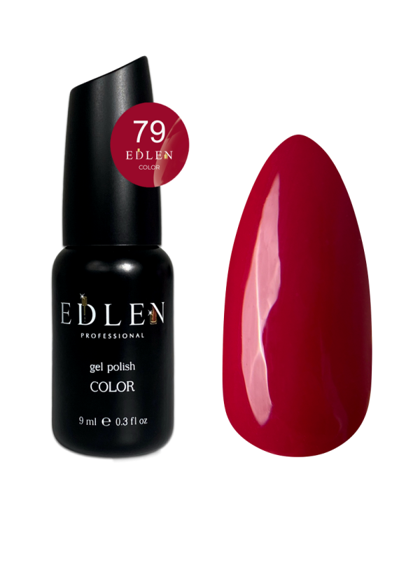Гель-лак Edlen Color 9мл 079 червоно-вишневий