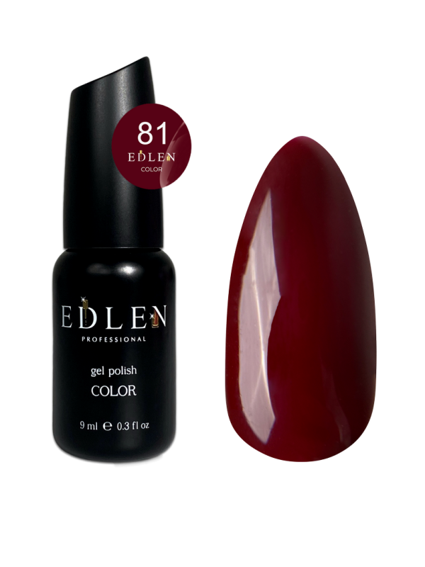 Гель-лак Edlen Color 9мл 081 вишневий 