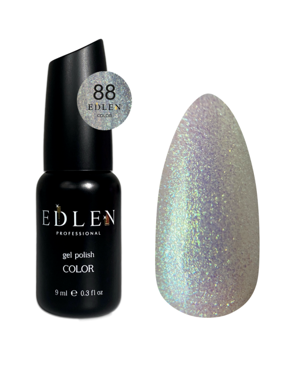 Гель-лак Edlen Color 9мл 088 прозрорий з золотистим шимером