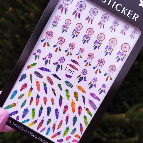 Наклейка для дизайну нігтів Nail Sticker F051