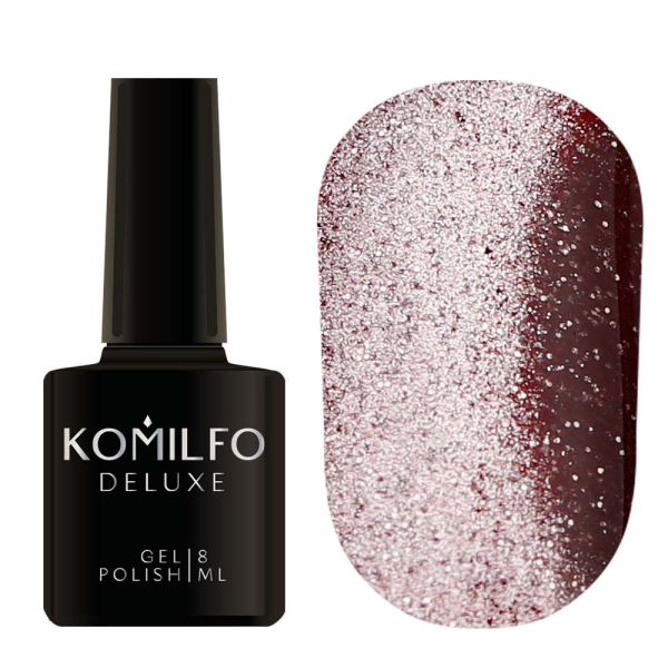 Гель-лак Komilfo Fairytale Cat Eye 002 (рожеве золото світловідбивне котяче око), 8 мл