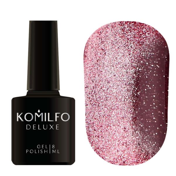 Гель-лак Komilfo Fairytale Cat Eye 003 (чайна троянда світловідбивне котяче око), 8 мл