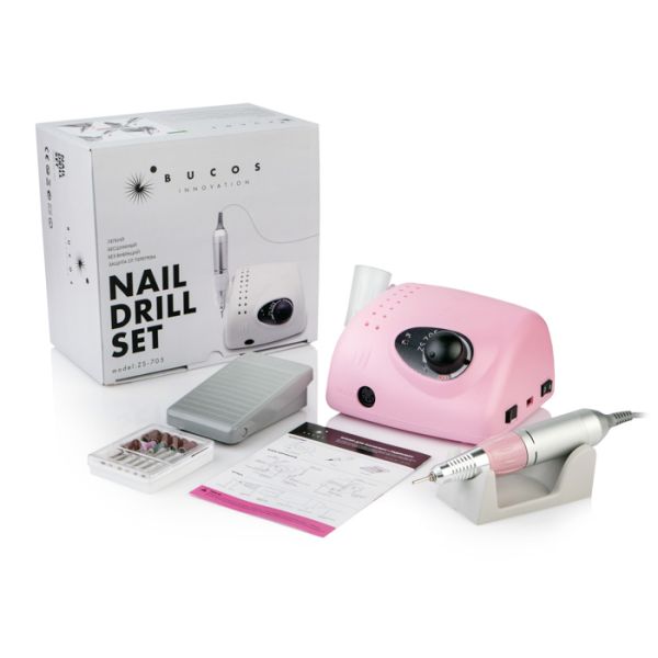 Фрезер для манікюра Bucos Nail Drill ZS-705 PINK 65 Ватт 35 000 об