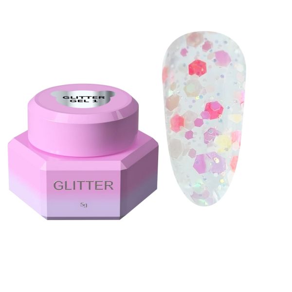 Блискітки для нігтів Glitter Gel You Are Cute 01, 5мл