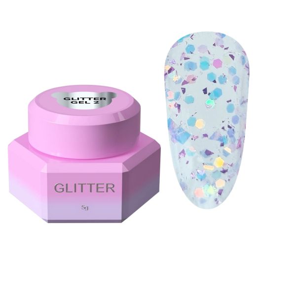 Блискітки для нігтів Glitter Gel You Are Cute 02, 5мл