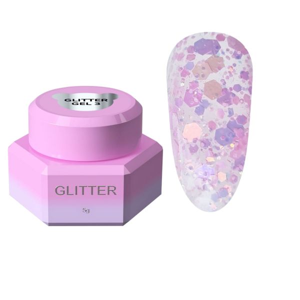 Блискітки для нігтів Glitter Gel You Are Cute 03, 5мл