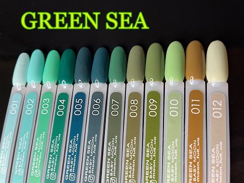 Гель-лак Baby Moon Green Sea 05 сланцево-сірий, 6мл
