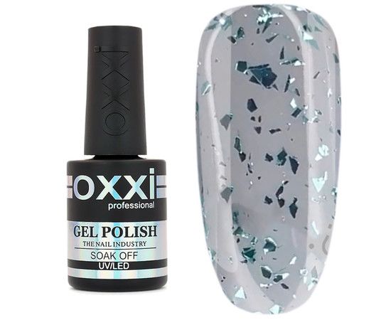 Топ для гель-лаку без липкого шару Oxxi Professional Iceberg Top з фольгою 10 мл №2