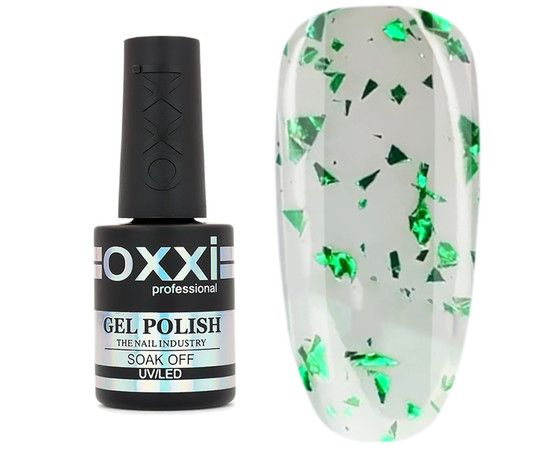 Топ для гель-лака без липкого слоя Oxxi Professional Iceberg Top с фольгой 10 мл, №6