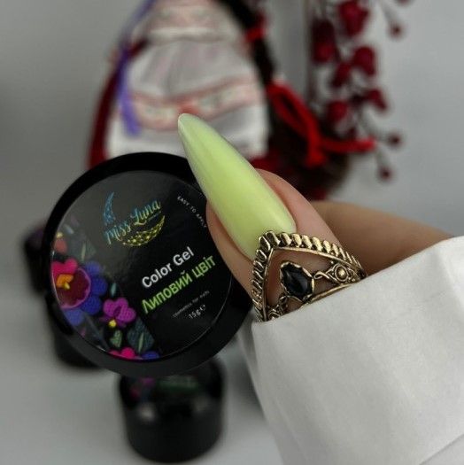 Гель для нарощування Miss Luna Color gel Липовий цвіт,15мл