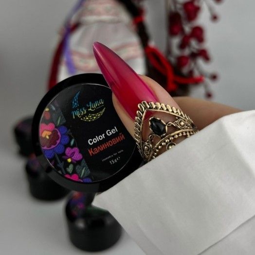 Гель для нарощування Miss Luna Color gel Калиновий, 15мл