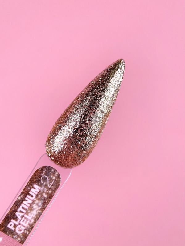 Блискітки для нігтів Platinum Gel №2 5ml
