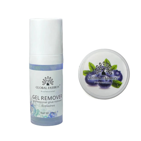 Гелевий Ремувер для зняття вій Remover Gel Global чорниця