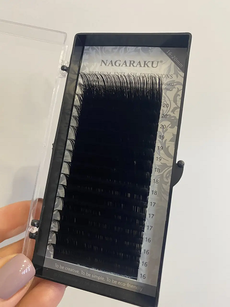 Вії Nagaraku чорні мікс D 0.07 (16-20мм)