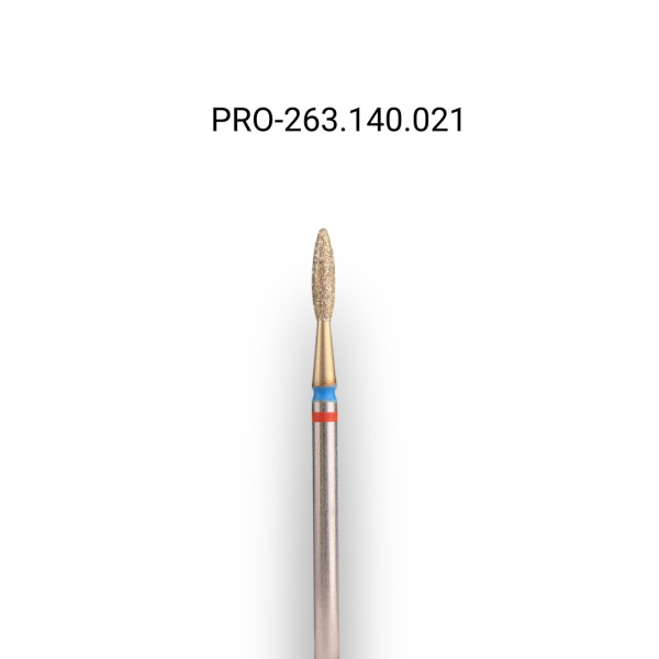 Фреза алмазная macrO TWIN PRO пламя безопасное красно-синяя насечка, d021