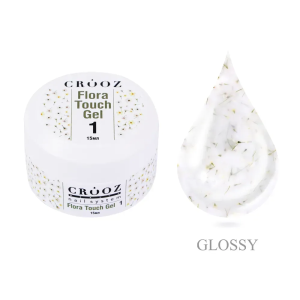 Гель Crooz Flora Touch Gel 01 молочний з легким серпанком зелених трав 15мл