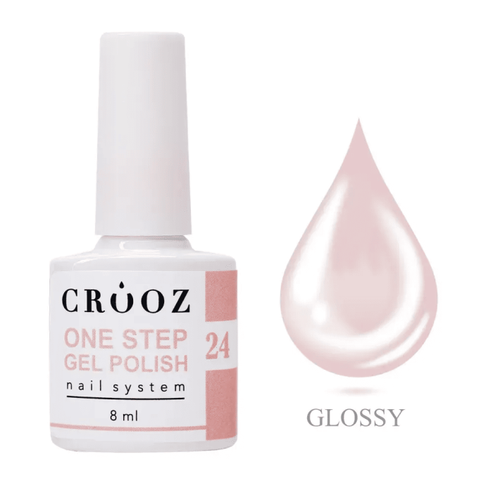 Однофазный гель-лак Crooz One Step Gel Polish 24 розовый 8мл