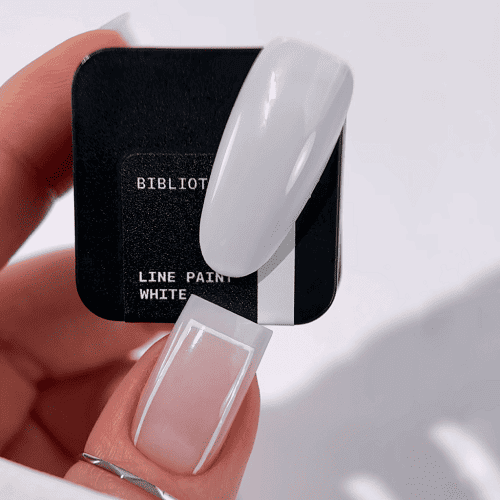 Белая гель-краска без липкого слоя Biblioteka Line paint White No Wipe 5мл