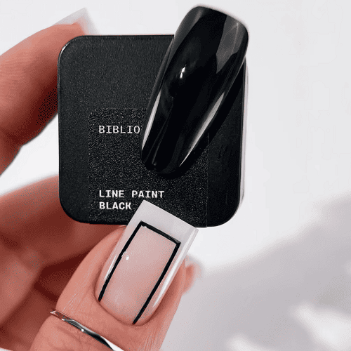 Чорна гель-фарба  без липкого шару Biblioteka Line paint Black No Wipe 5мл