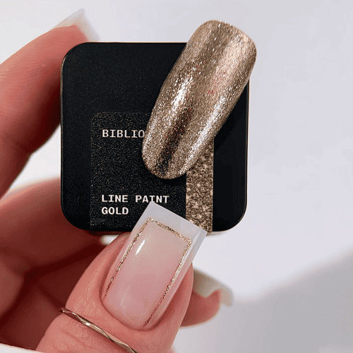 Золотая гель-краска без липкого слоя Biblioteka Line paint Gold No Wipe 5мл