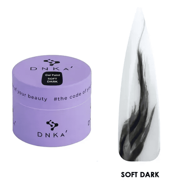 Гель-краска чорна з липким шаром DNKa' Soft Dark Gel 5мл