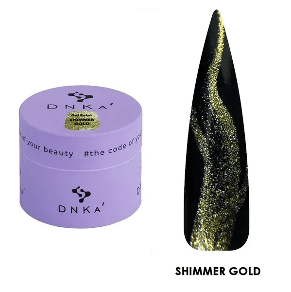 Гель-краска DNKa' золота  з дрібним шимером Shimmer Gold 5мл
