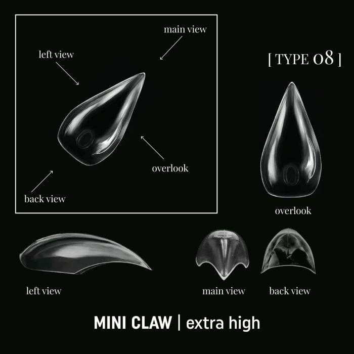 Верхні форми для нарощування кігтів Adore Dual Nail Forms Mini Claw