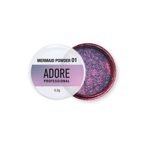 Втирка-хамелеон Adore Mermaid powder 01 фіолетово-синьо-рожева