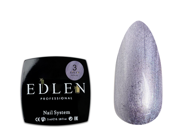 Металева гель-краска Edlen Metal Gel №01 Silver 5г
