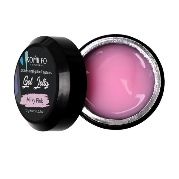 Гель желе камуфлюючий Komilfo Gel Jelly Milky Pink, 15 г