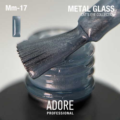 Гель-лак Adore  кошаче око Metal Glass Mm-17 блакитний, 8мл