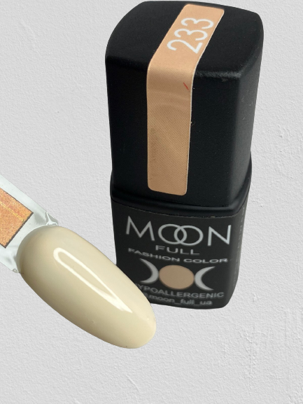 Гель-лак MOON FULL color Gel polish №233 жовто-молочний